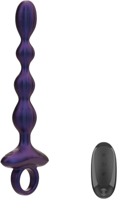 Πρωκτικές μπίλιες σε μοβ χρώμα, μήκους 19,8 εκ. και μέγιστης διαμέτρου 2,5 εκ. με τηλεχειριζόμενο χειρισμό