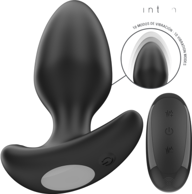 Δονούμενη σφήνα από σιλικόνη σε μαύρο χρώμα, μήκους 10 εκ. και μέγιστης διαμέτρου 3,6 εκ. με τηλεχειριζόμενο χειρισμό