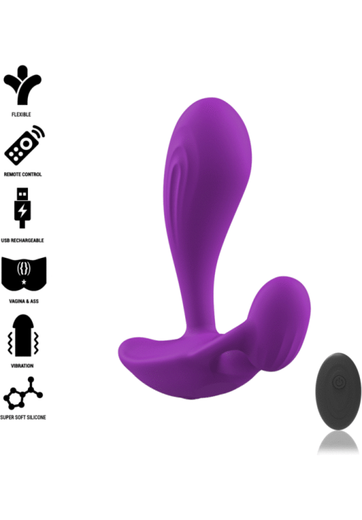 Δονούμενη σφήνα από σιλικόνη σε μοβ χρώμα, μέγιστης διαμέτρου 3 εκ.