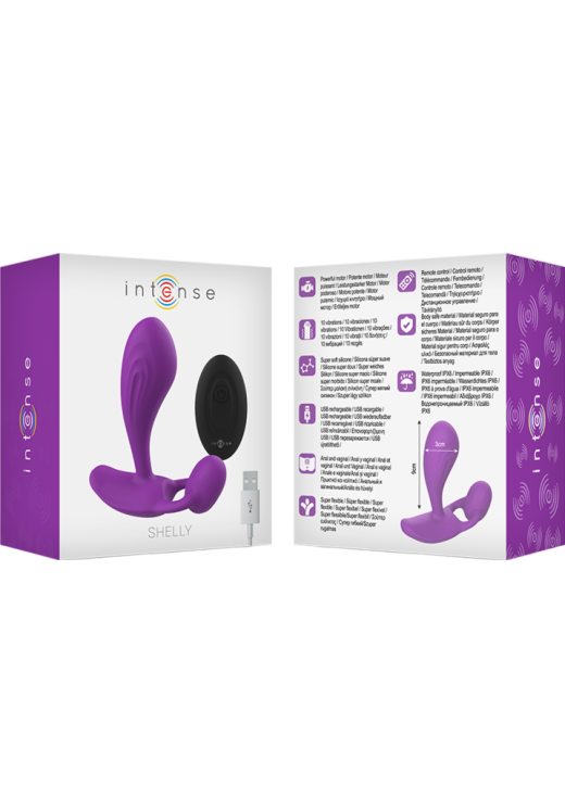 Δονούμενη σφήνα από σιλικόνη σε μοβ χρώμα, μέγιστης διαμέτρου 3 εκ.