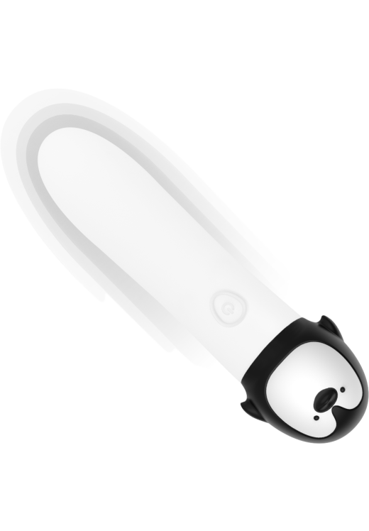 Μίνι δονητής από σιλικόνη σε λευκό χρώμα, μήκους 10 εκ. και μέγιστης διαμέτρου 2,2 εκ.