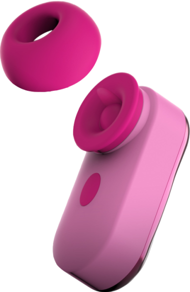 Κλειτοριδικός δονητής από σιλικόνη σε ροζ χρώμα, μήκους 6 εκ. και μέγιστης διαμέτρου 2,5 εκ.