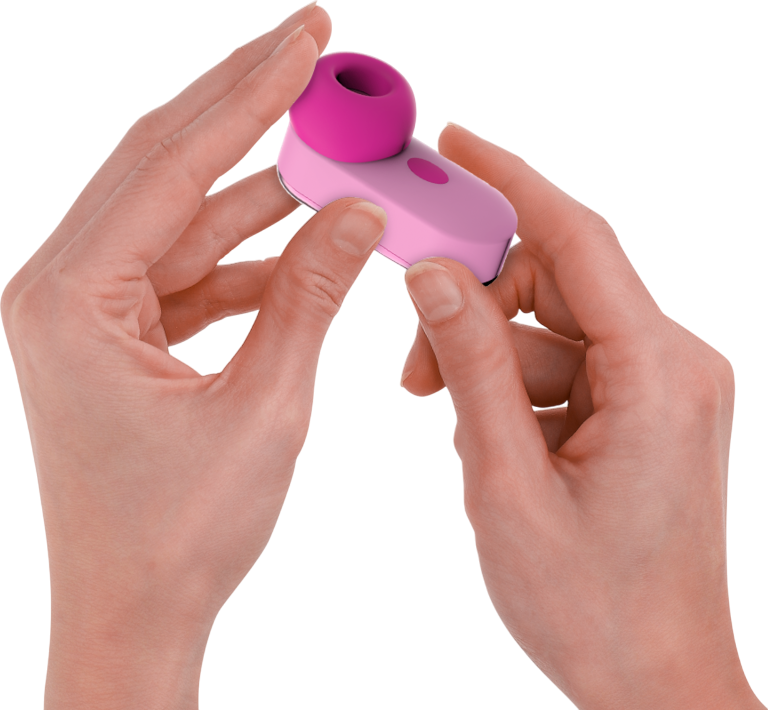 Κλειτοριδικός δονητής από σιλικόνη σε ροζ χρώμα, μήκους 6 εκ. και μέγιστης διαμέτρου 2,5 εκ.