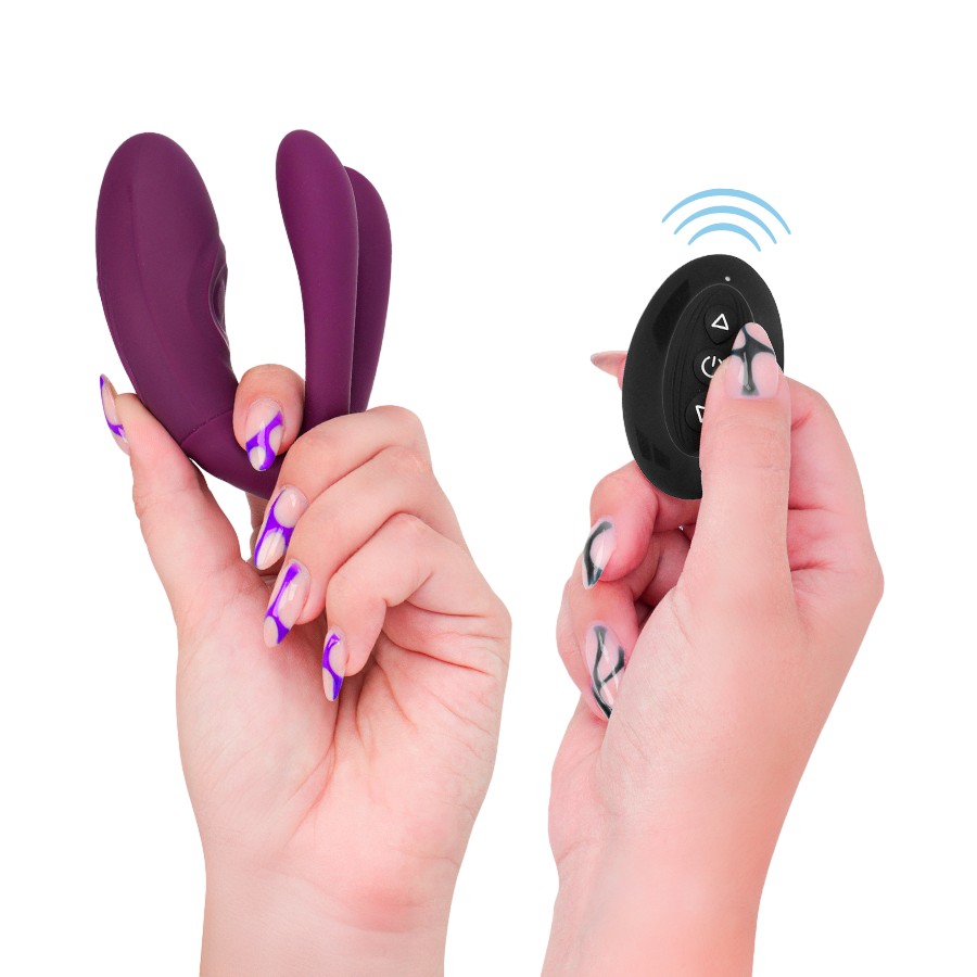 Layon δονητής από σιλικόνη σε μπορντό χρώμα, μήκους 13,8 εκ. και μέγιστης διαμέτρου 3,5 εκ. με τηλεχειριζόμενο χειρισμό