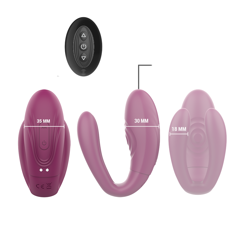 Layon δονητής από σιλικόνη σε μπορντό χρώμα, μήκους 13,8 εκ. και μέγιστης διαμέτρου 3,5 εκ. με τηλεχειριζόμενο χειρισμό