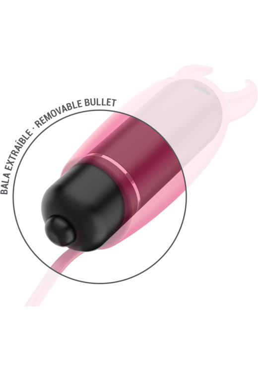 Μίνι δονητής από σιλικόνη σε κόκκινο χρώμα, μήκους 93 χλστ, και μέγιστης διαμέτρου 24 χλστ,