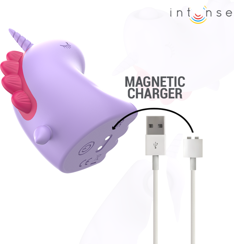 Κλειτοριδικός δονητής από σιλικόνη σε μοβ χρώμα, μήκους 7,5 εκ. και μέγιστης διαμέτρου 6,5 εκ.