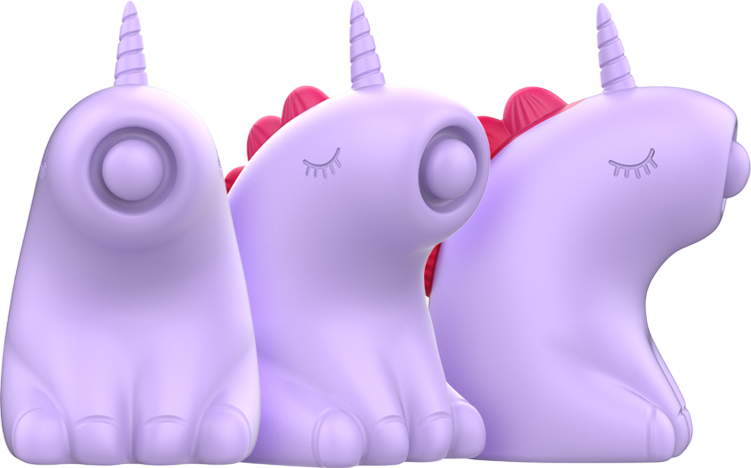 Κλειτοριδικός δονητής από σιλικόνη σε μοβ χρώμα, μήκους 7,5 εκ. και μέγιστης διαμέτρου 6,5 εκ.