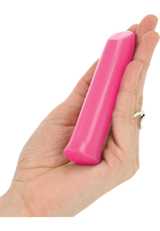 Μίνι δονητής από σιλικόνη σε ροζ χρώμα, μήκους 10,2 εκ. και μέγιστης διαμέτρου 2,5 εκ.