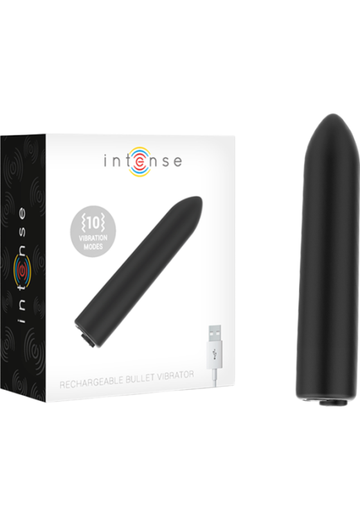 Μίνι δονητής από abs σε μαύρο χρώμα, μήκους 8,5 εκ. και μέγιστης διαμέτρου 1,7 εκ.