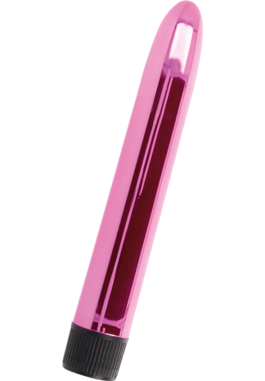 Κλασσικός δονητής από abs σε ροζ χρώμα, μήκους 17 εκ. και μέγιστης διαμέτρου 2,5 εκ.