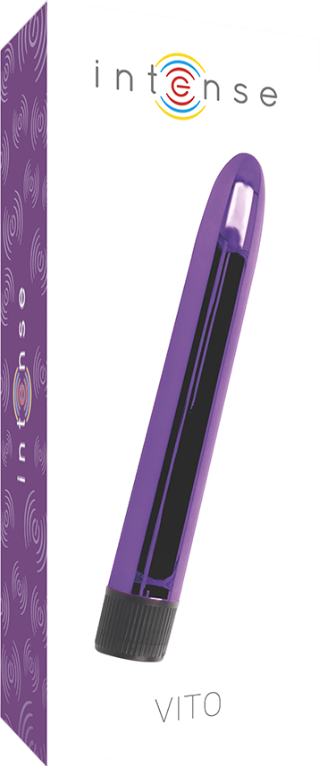 Κλασσικός δονητής από abs σε μοβ χρώμα, μήκους 17 εκ. και μέγιστης διαμέτρου 2,5 εκ.