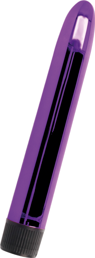 Κλασσικός δονητής από abs σε μοβ χρώμα, μήκους 17 εκ. και μέγιστης διαμέτρου 2,5 εκ.