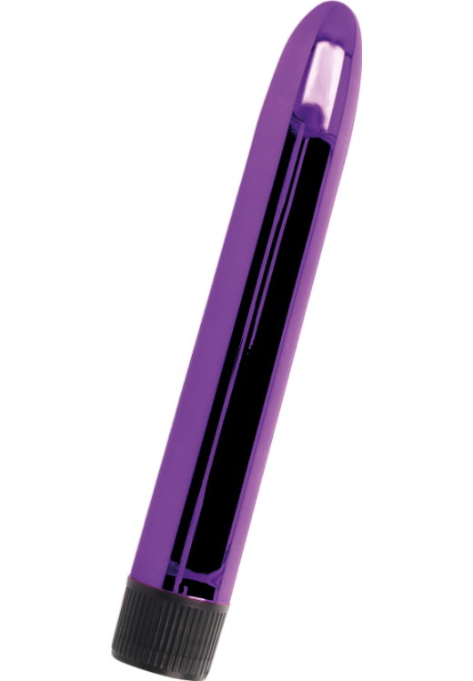 Κλασσικός δονητής από abs σε μοβ χρώμα, μήκους 17 εκ. και μέγιστης διαμέτρου 2,5 εκ.