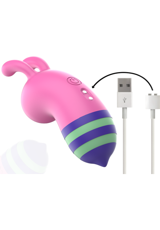 Κλειτοριδικός δονητής από σιλικόνη, μήκους 10 εκ. και μέγιστης διαμέτρου 3 εκ.