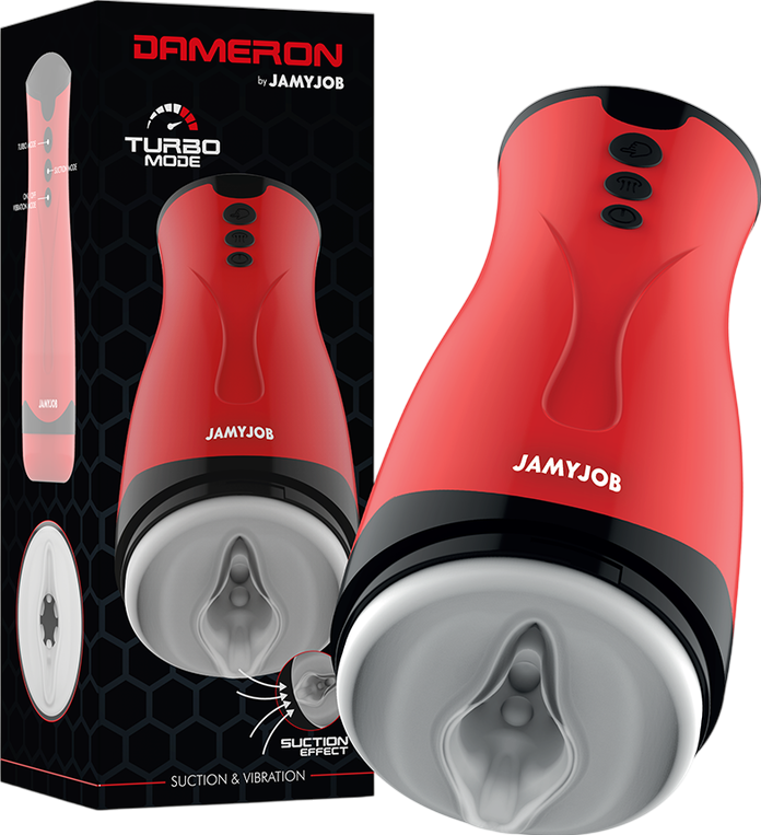 Δονούμενο αυνανιστήρι από σιλικόνη σε κόκκινο χρώμα, μήκους 26 εκ. και μέγιστης διαμέτρου 9 εκ.