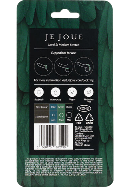 Δαχτυλίδι πέους από σιλικόνη σε πράσινο χρώμα