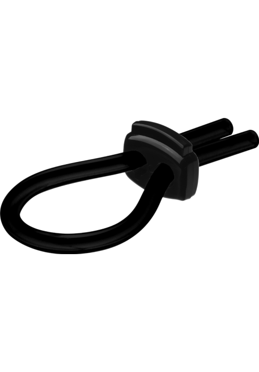 Ρυθμιζόμενο δαχτυλίδι από σιλικόνη σε μαύρο χρώμα
