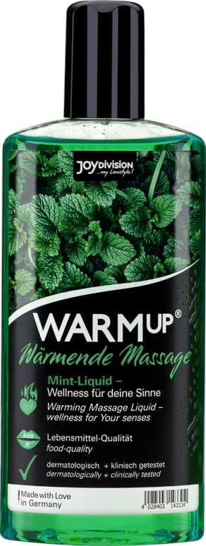 Λάδι μασάζ με γεύση μέντα σε συσκευασία 150 ml