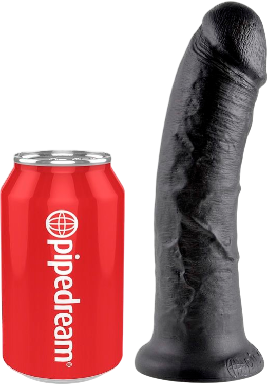 Ομοίωμα πέους από pvc σε μαύρο χρώμα, μήκους 20,3 εκ.