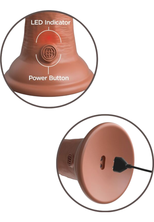 Ρεαλιστικός δονητής από σιλικόνη σε φυσικό χρώμα, μήκους 17,8 εκ. και μέγιστης διαμέτρου 3,7 εκ.