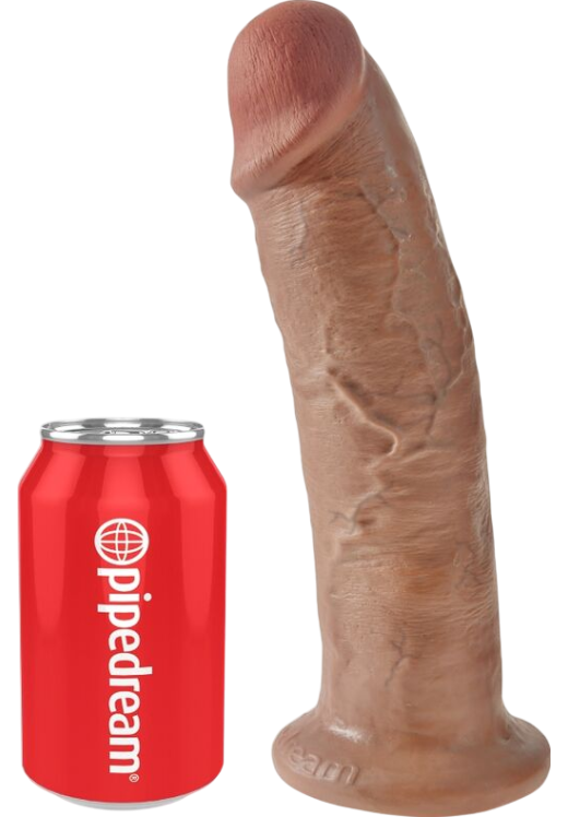 Ομοίωμα πέους από pvc σε καφέ χρώμα, μήκους 25,5 εκ. και μέγιστης διαμέτρου 6 εκ.