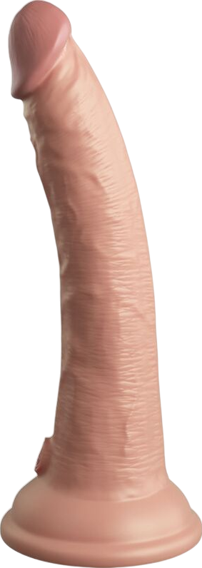 Ρεαλιστικός δονητής από σιλικόνη σε φυσικό χρώμα, μήκους 21 εκ. και μέγιστης διαμέτρου 3,5 εκ.