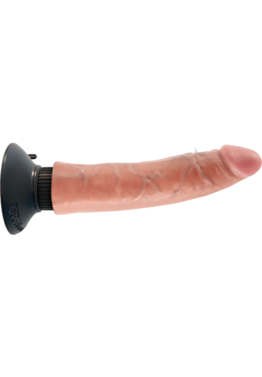 Ρεαλιστικός δονητής από fanta flesh σε φυσικό χρώμα, μήκους 21,6 εκ.