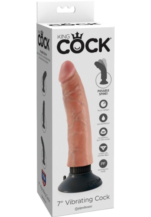 Ρεαλιστικός δονητής από fanta flesh σε φυσικό χρώμα, μήκους 21,6 εκ.