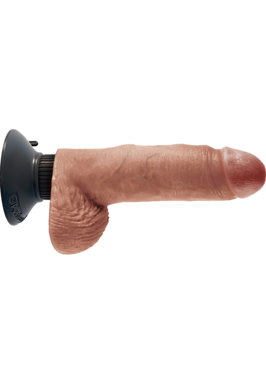 Ρεαλιστικός δονητής από fanta flesh σε φυσικό χρώμα, μήκους 17,8 εκ.