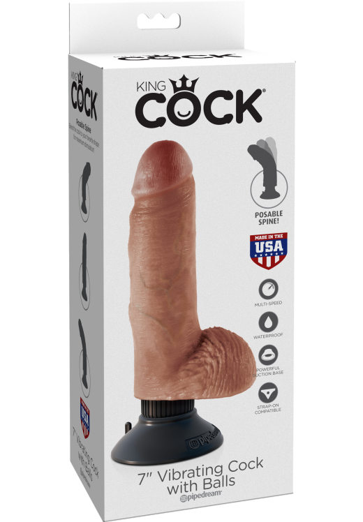 Ρεαλιστικός δονητής από fanta flesh σε φυσικό χρώμα, μήκους 17,8 εκ.