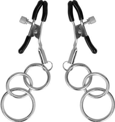 Μεταλλικοί σφιγκτήρες θηλών σε ασημί χρώμα