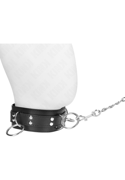 Κολάρο από δερματίνη σε μαύρο χρώμα