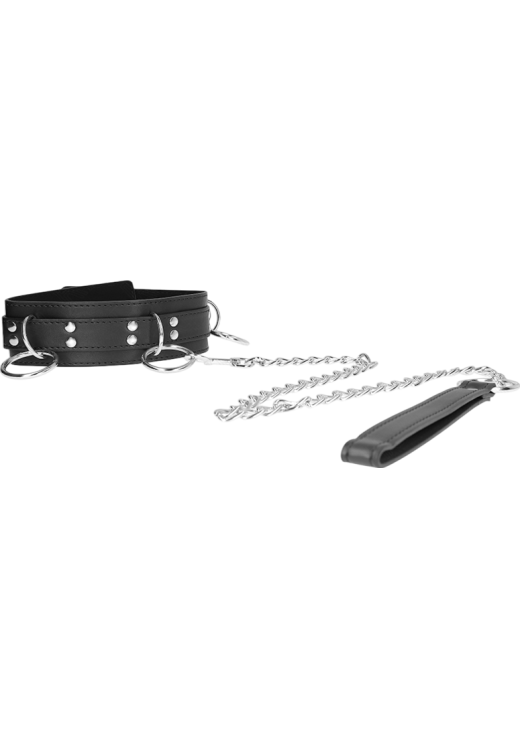 Κολάρο από δερματίνη σε μαύρο χρώμα