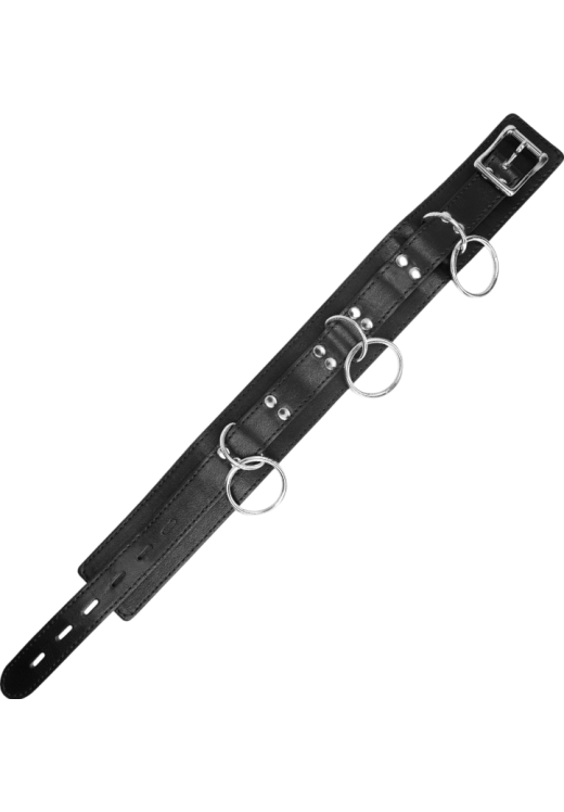 Κολάρο από δερματίνη σε μαύρο χρώμα