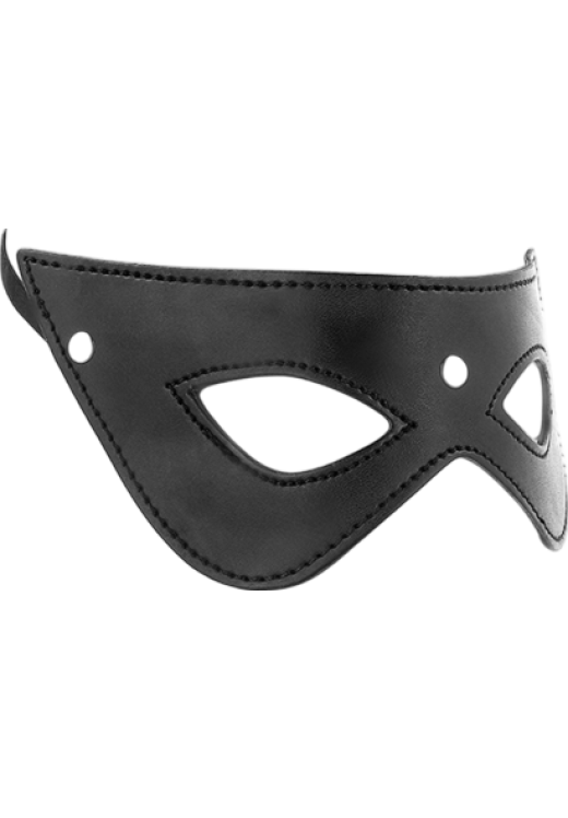 Μάσκα προσώπου από δερματίνη σε μαύρο χρώμα, μήκους 20 εκ.