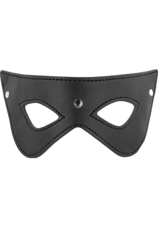 Μάσκα προσώπου από δερματίνη σε μαύρο χρώμα, μήκους 20 εκ.