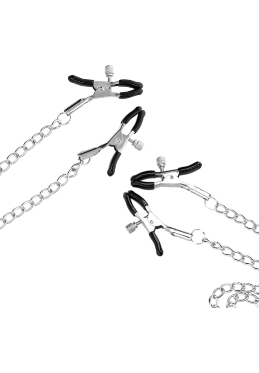 Μεταλλικοί σφιγκτήρες θηλών σε ασημί χρώμα