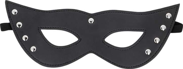 Μάσκα προσώπου από δερματίνη σε μαύρο χρώμα, μήκους 22 εκ.