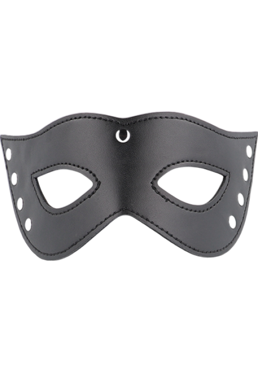 Μάσκα προσώπου από δερματίνη σε μαύρο χρώμα, μήκους 22 εκ.