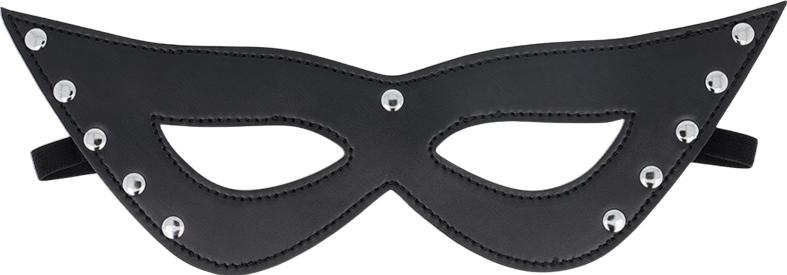 Μάσκα προσώπου από δερματίνη σε μαύρο χρώμα, μήκους 22 εκ.