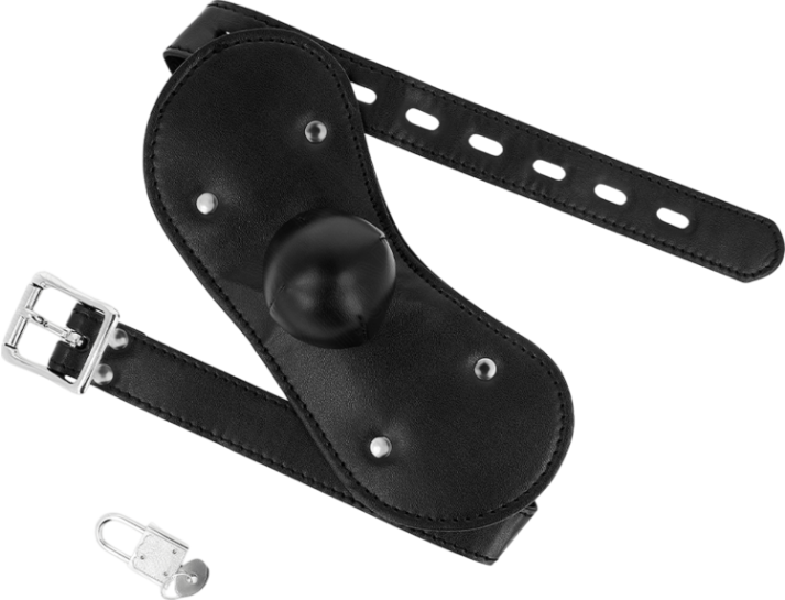 Φίμωτρο από δερματίνη σε μαύρο χρώμα, μήκους 60 εκ.