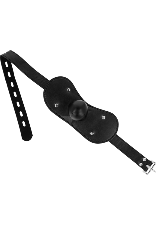 Φίμωτρο από δερματίνη σε μαύρο χρώμα, μήκους 60 εκ.