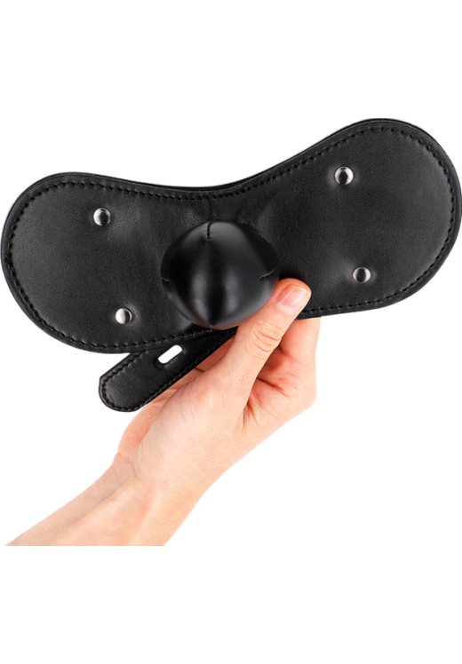 Φίμωτρο από δερματίνη σε μαύρο χρώμα, μήκους 60 εκ.