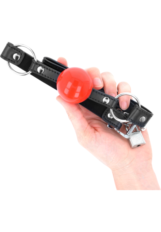 Φίμωτρο από δερματίνη σε κόκκινο χρώμα, μήκους 60 εκ.