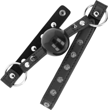 Φίμωτρο από δερματίνη σε μαύρο χρώμα, μήκους 60 εκ.