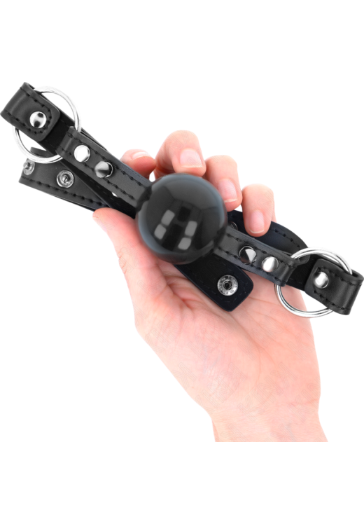 Φίμωτρο από δερματίνη σε μαύρο χρώμα, μήκους 60 εκ.