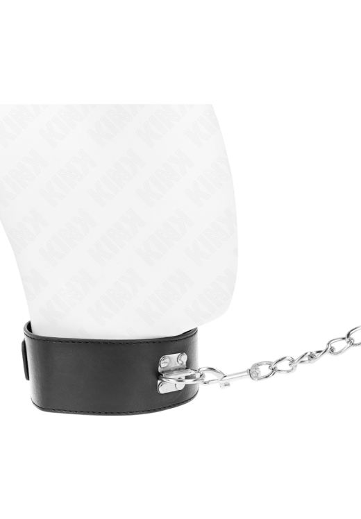 Κολάρο από δερματίνη σε μαύρο χρώμα