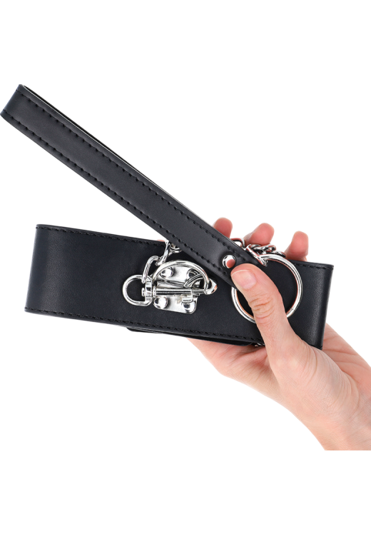 Κολάρο από δερματίνη σε μαύρο χρώμα