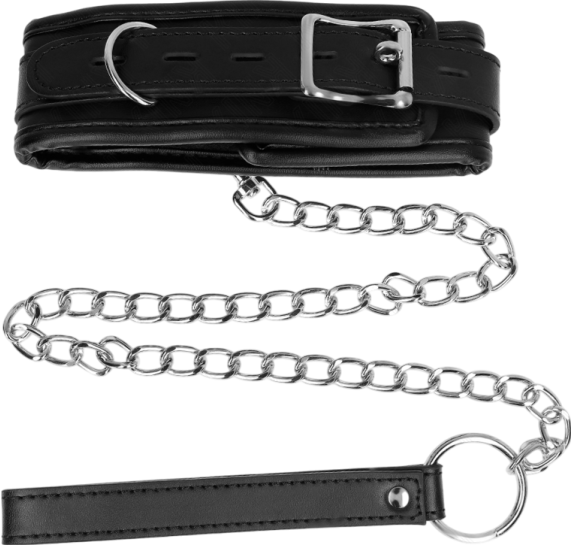 Κολάρο από δερματίνη σε μαύρο χρώμα